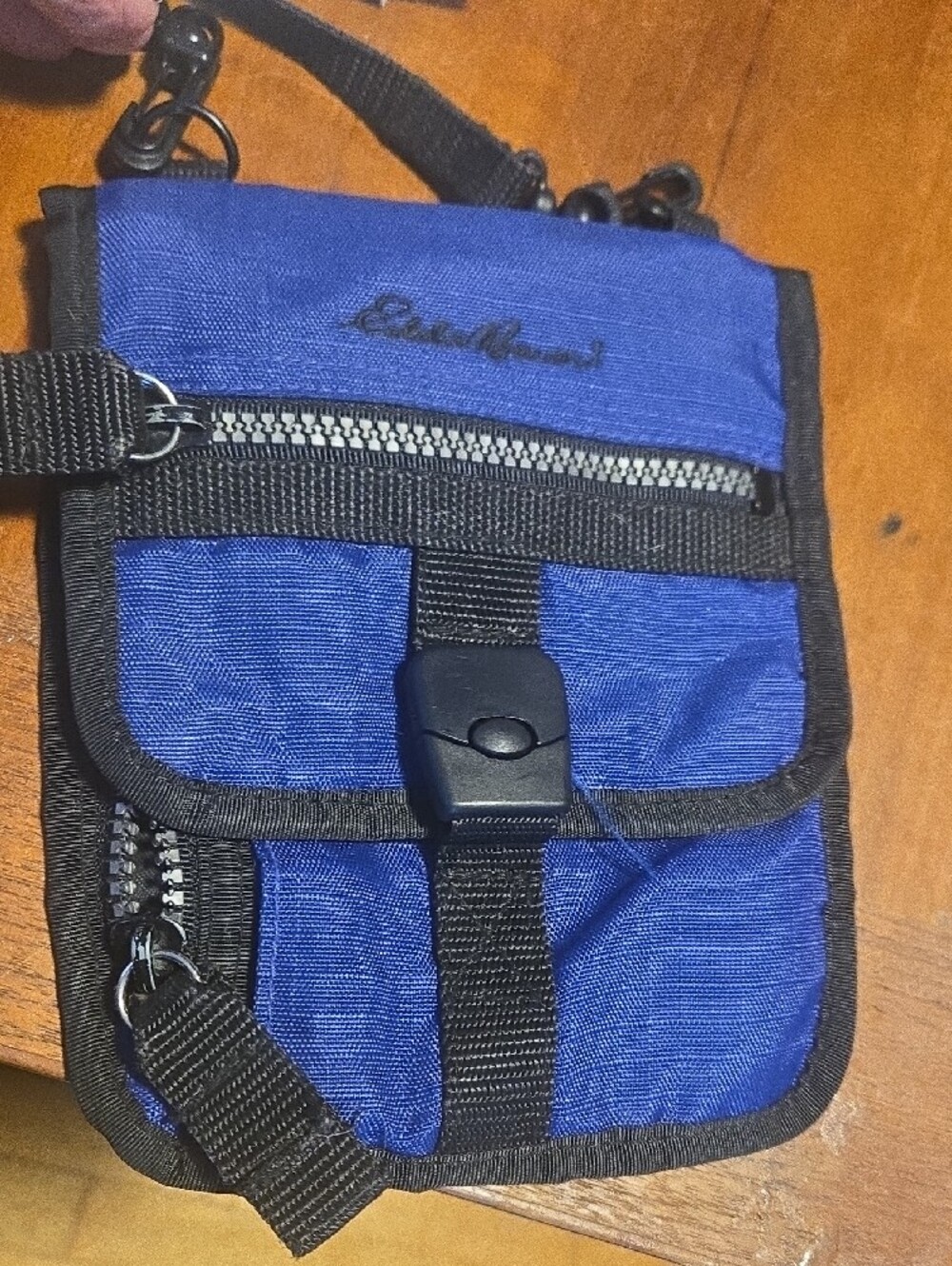 Eddie Bauer Nylon Crossbody Belt Bag with Black Trim